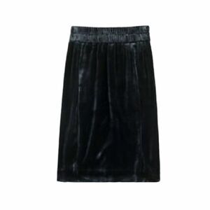 J. CREW Velvet Pencil Skirt Knee Length Pockets Black XXS